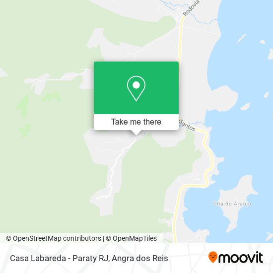 Mapa Casa Labareda - Paraty RJ