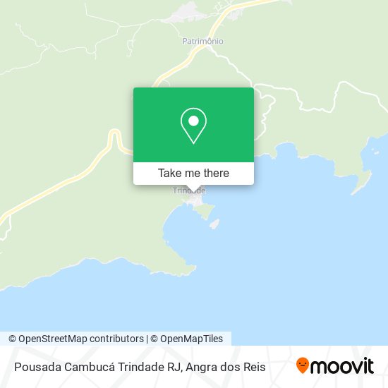 Mapa Pousada Cambucá Trindade RJ