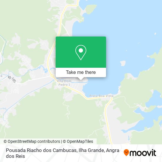 Mapa Pousada Riacho dos Cambucas, Ilha Grande