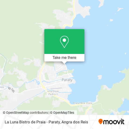 Mapa La Luna Bistro de Praia - Paraty