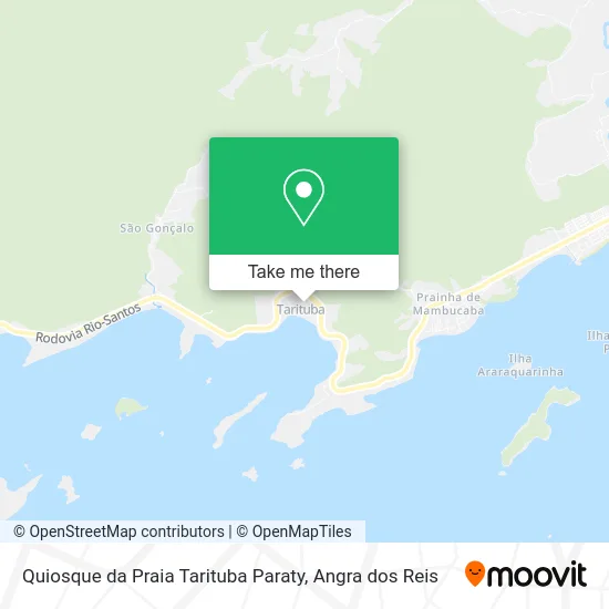 Quiosque da Praia Tarituba Paraty map