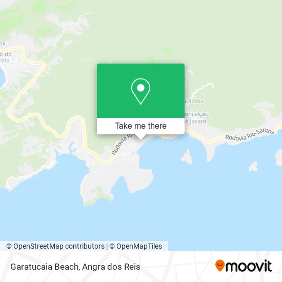 Garatucaia Beach map