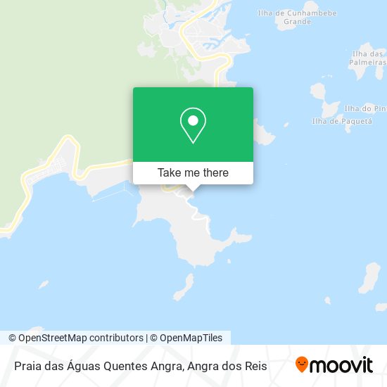 Praia das Águas Quentes Angra map