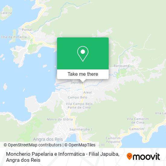 Mapa Moncherio Papelaria e Informática - Filial Japuiba