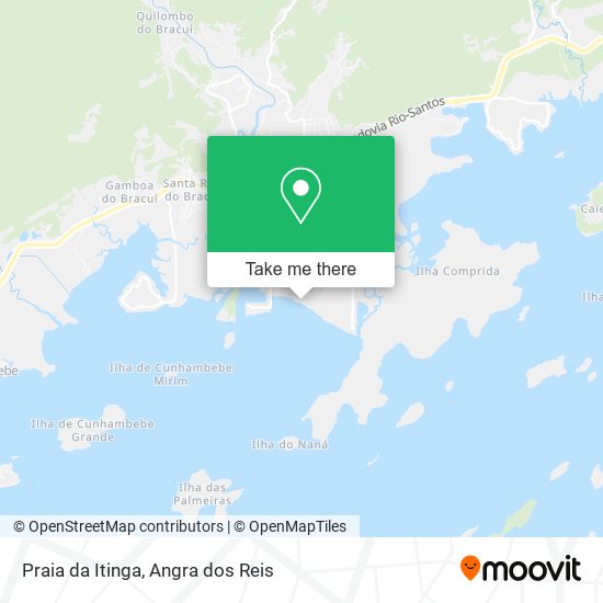 Praia da Itinga map
