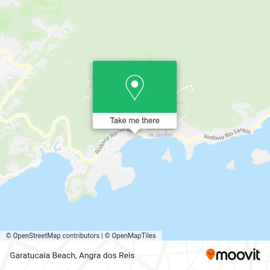 Garatucaia Beach map