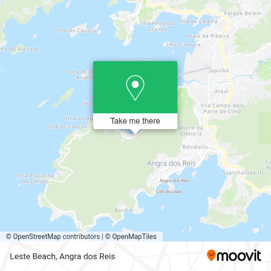 Leste Beach map