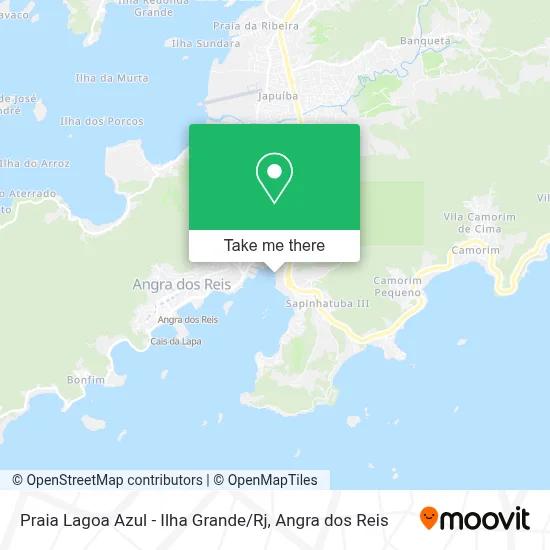 Praia Lagoa Azul - Ilha Grande / Rj map