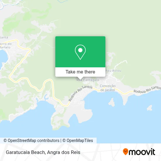 Garatucaia Beach map