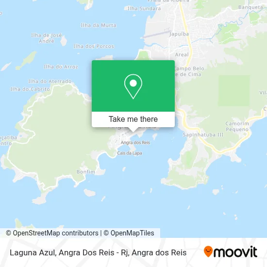 Laguna Azul, Angra Dos Reis - Rj map