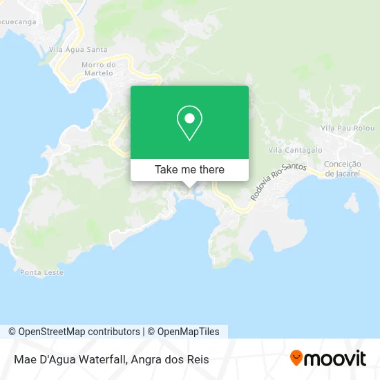 Mae D'Agua Waterfall map