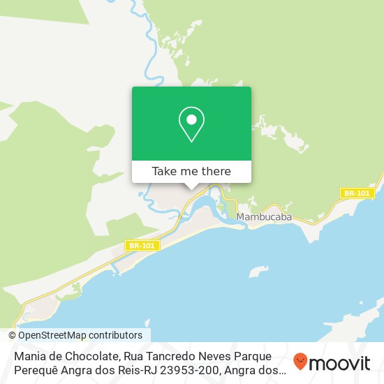 Mapa Mania de Chocolate, Rua Tancredo Neves Parque Perequê Angra dos Reis-RJ 23953-200