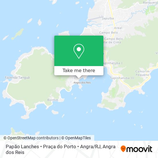 Mapa Papão Lanches • Praça do Porto • Angra / RJ