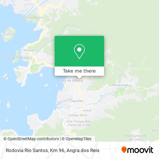 Mapa Rodovia Rio Santos, Km 96