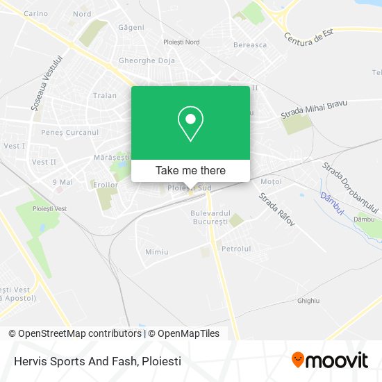 Hervis Sports And Fash map