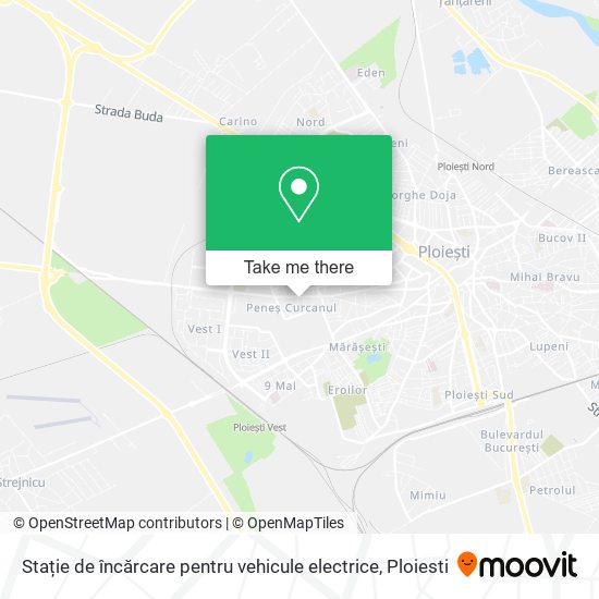 Stație de încărcare pentru vehicule electrice map