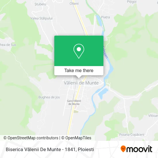 Biserica Vălenii De Munte - 1841 map