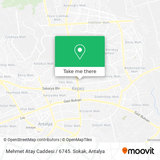 Mehmet Atay Caddesi / 6745. Sokak map