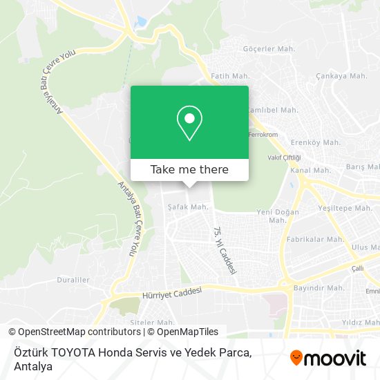 Öztürk TOYOTA Honda Servis ve Yedek Parca map