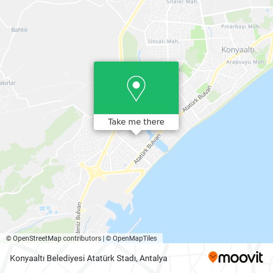 Konyaaltı Belediyesi Atatürk Stadı map