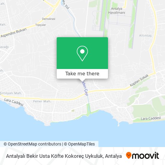 Antalyalı Bekir Usta Köfte Kokoreç Uykuluk map