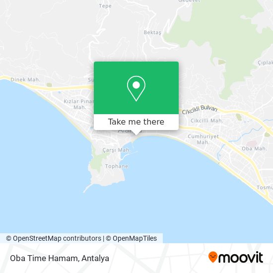 Oba Time Hamam map