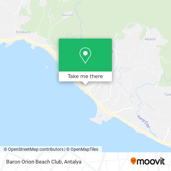 Baron Orion Beach Club map