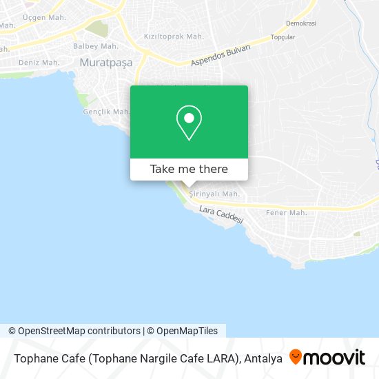 Tophane Cafe (Tophane Nargile Cafe LARA) map