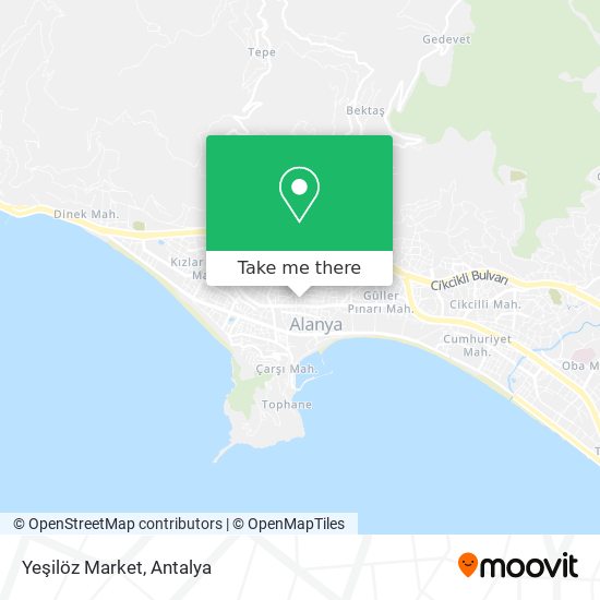 Yeşilöz Market map