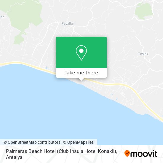 Palmeras Beach Hotel (Club Insula Hotel Konakli) map