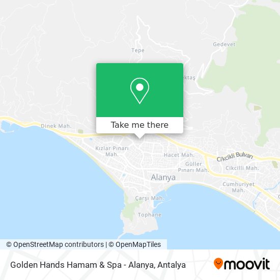 Golden Hands Hamam & Spa - Alanya map