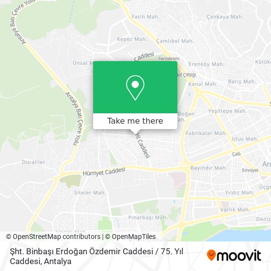 Şht. Binbaşı Erdoğan Özdemir Caddesi / 75. Yıl Caddesi map
