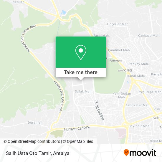 Salih Usta Oto Tamir map