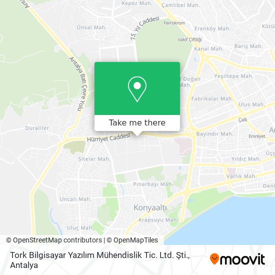 Tork Bilgisayar Yazılım Mühendislik Tic. Ltd. Şti. map