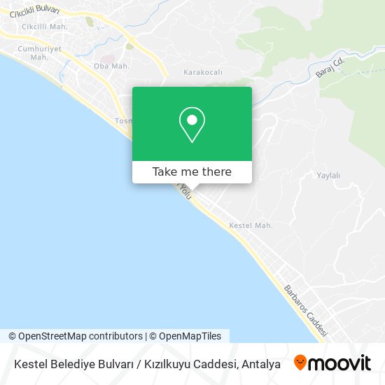 Kestel Belediye Bulvarı / Kızılkuyu Caddesi map