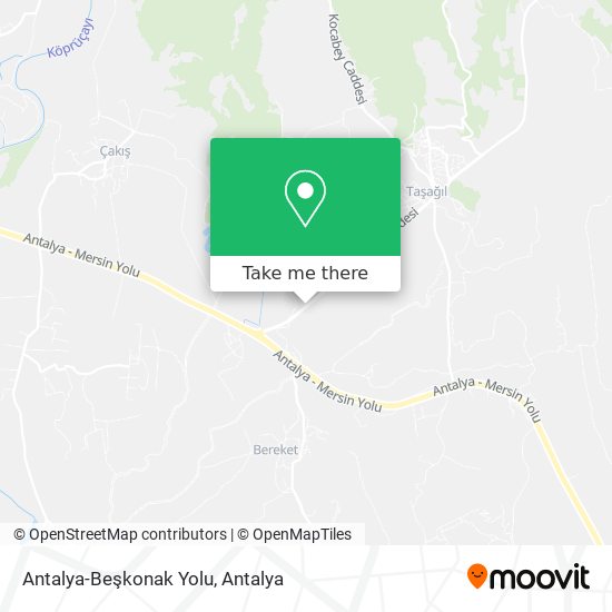 Antalya-Beşkonak Yolu map