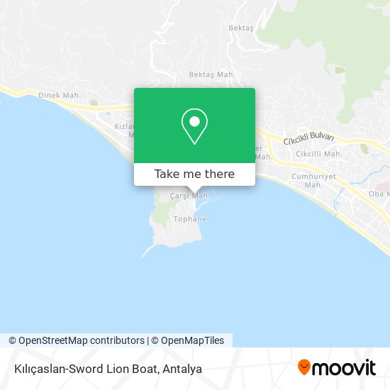 Kılıçaslan-Sword Lion Boat map