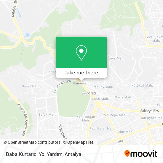 Baba Kurtarıcı Yol Yardım map