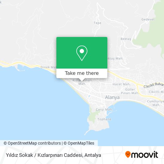 Yıldız Sokak / Kızlarpınarı Caddesi map
