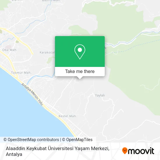 Alaaddin Keykubat Üniversitesi Yaşam Merkezi map