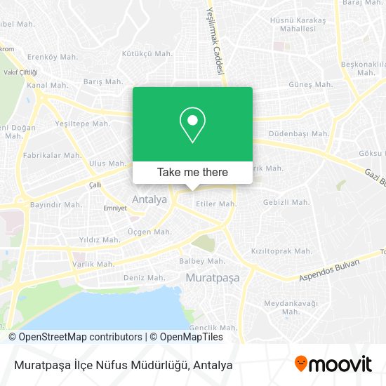 Muratpaşa İlçe Nüfus Müdürlüğü map