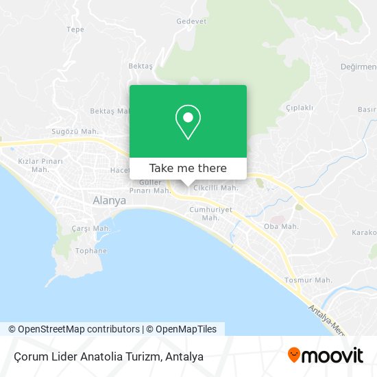Çorum Lider Anatolia Turizm map