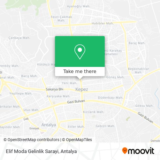 Elif Moda Gelinlik Sarayi map