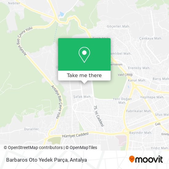 Barbaros Oto Yedek Parça map