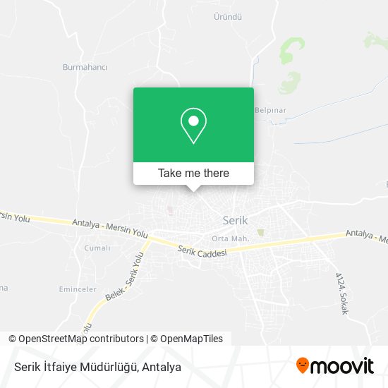 Serik İtfaiye Müdürlüğü map