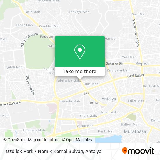 Özdilek Park / Namık Kemal Bulvarı map