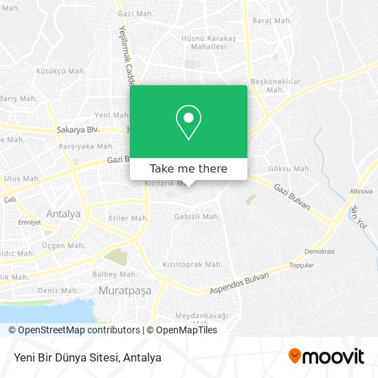 Yeni Bir Dünya Sitesi map