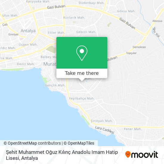 Şehit Muhammet Oğuz Kılınç Anadolu Imam Hatip Lisesi map