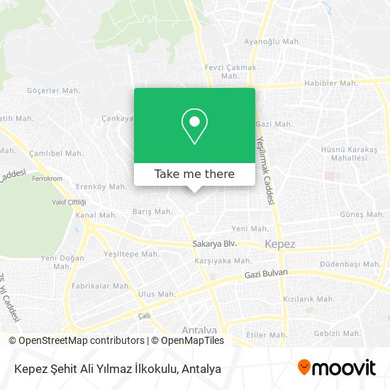 Kepez Şehit Ali Yılmaz İlkokulu map