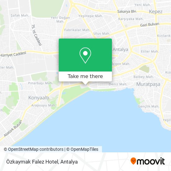 Özkaymak Falez Hotel map
